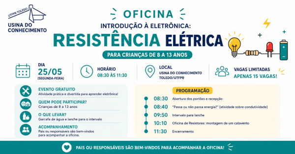 Imagem do evento Introdução à Eletrônica: Resistência Elétrica