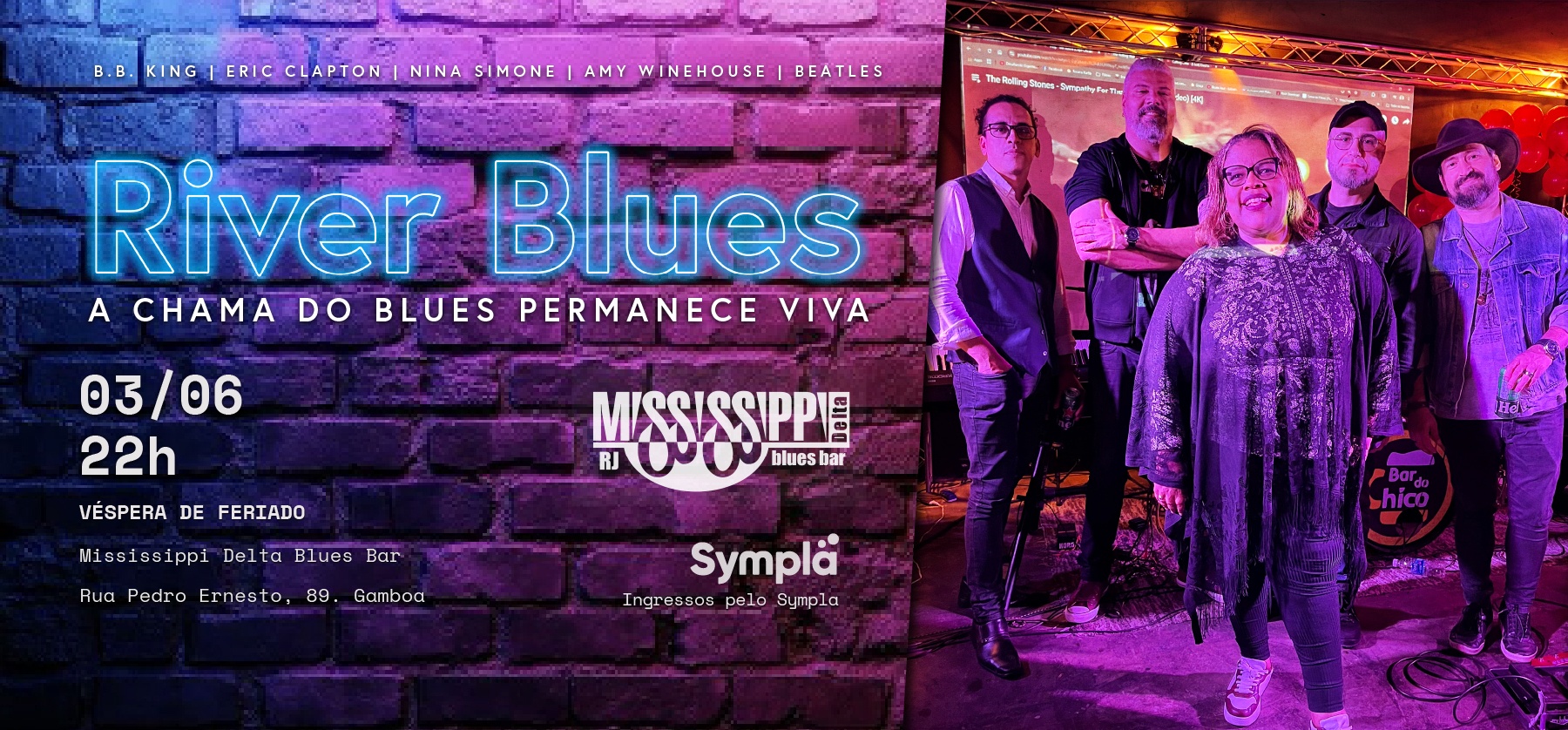 Banda River Blues ao vivo no Mississippi Delta Blues Bar | A CHAMA DO BLUES PERMANECE VIVA - - Rio de Janeiro, RJ