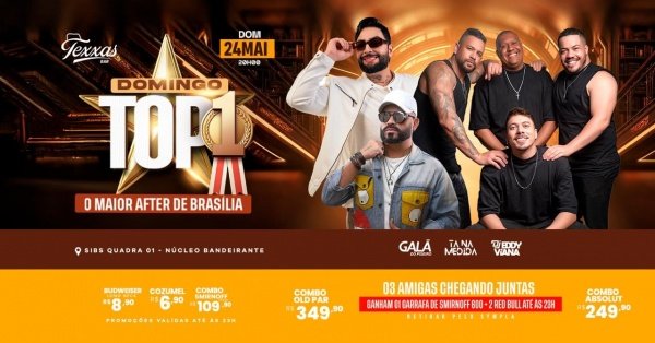 Imagem do evento TEXXAS BAR |  DOMINGO TOP 1 | TA NA MEDIDA - GALA DO PISEIRO - DJ EDDY VIANA