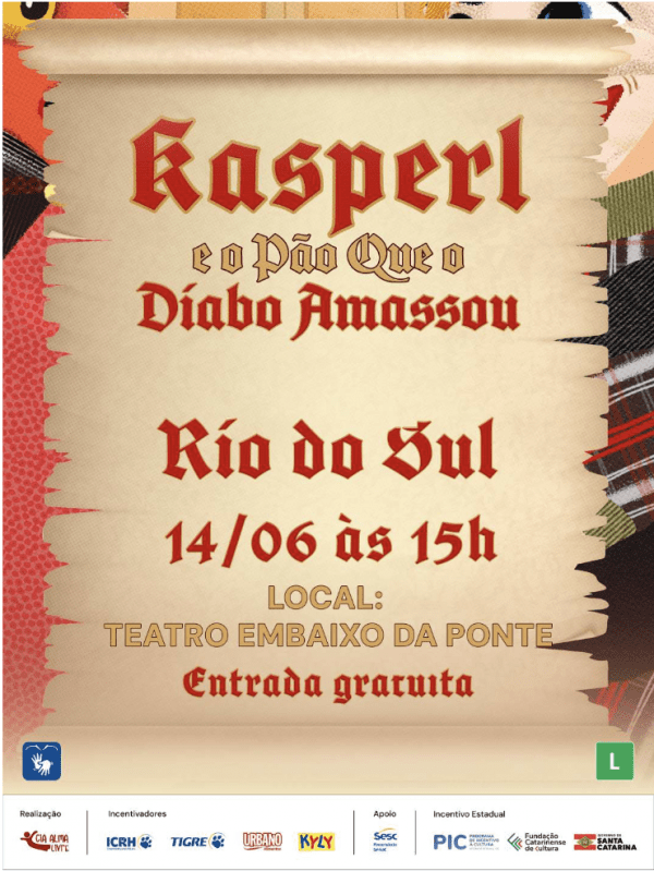 Imagem do evento Kasperl e o pão que o Diabo amassou - Rio do Sul