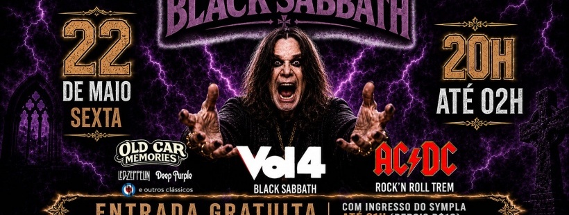 22/05 - Especial Black Sabbath com Vol IV (Black Sabbath), Rock'n