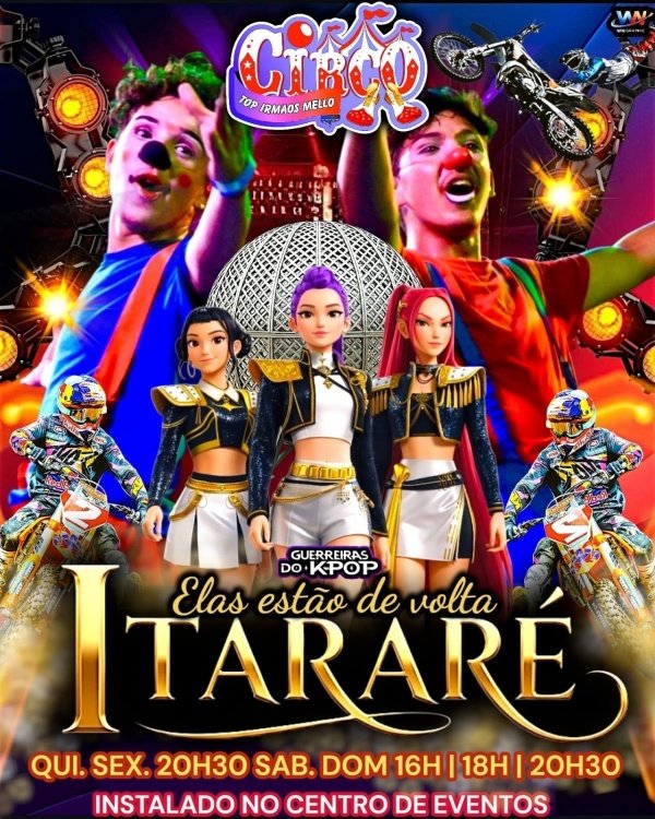Imagem do evento ITARARÉ|CIRCO TOP|Domingo às 18h