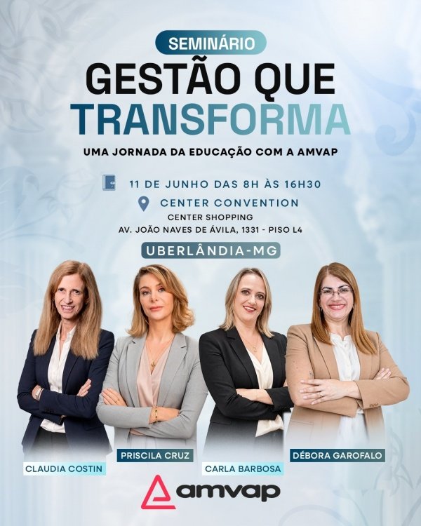 Imagem do evento Seminário Gestão que transforma Uma jornada da Educação com a Amvap
