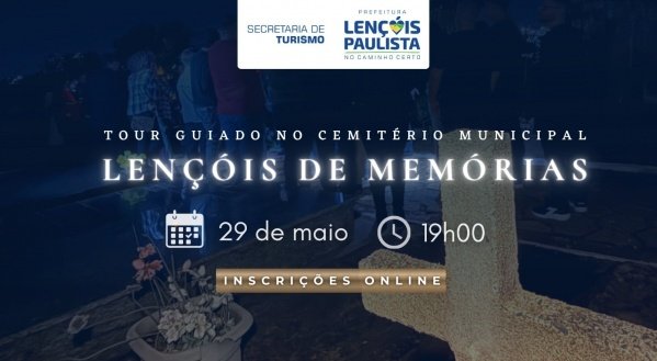 Imagem do evento Lençóis de Memórias : Tour Guiado no Cemitério Municipal (Cópia)