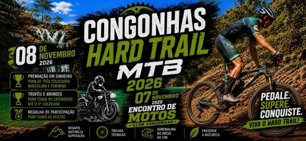 Imagem do evento CONGONHAS HARD TRAIL-MTB CONMTB 2026 / VISITE O NOSSO INSTAGRAN @CONMTB