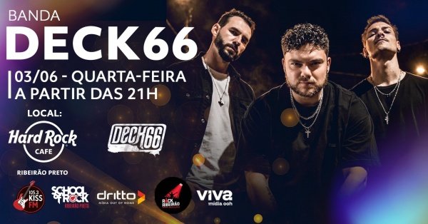 Imagem do evento Deck66: Rock de Peso no Hard Rock Cafe Ribeirão Preto