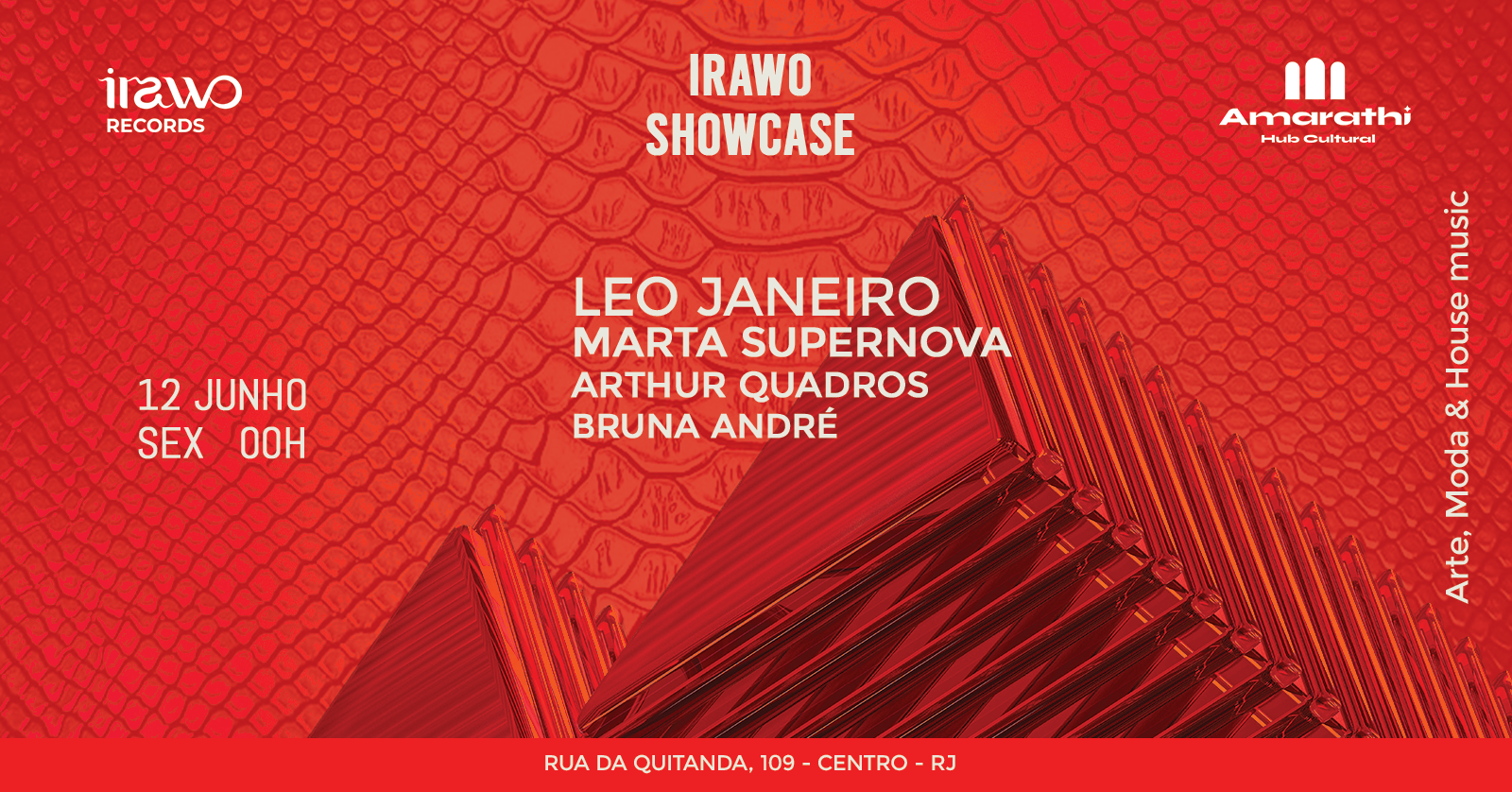 Irawo Showcase W/ Leo Janeiro, Marta Supernova, Arthur Quadros & Bruna André | @Amarathi - Centro - Rio de Janeiro, RJ