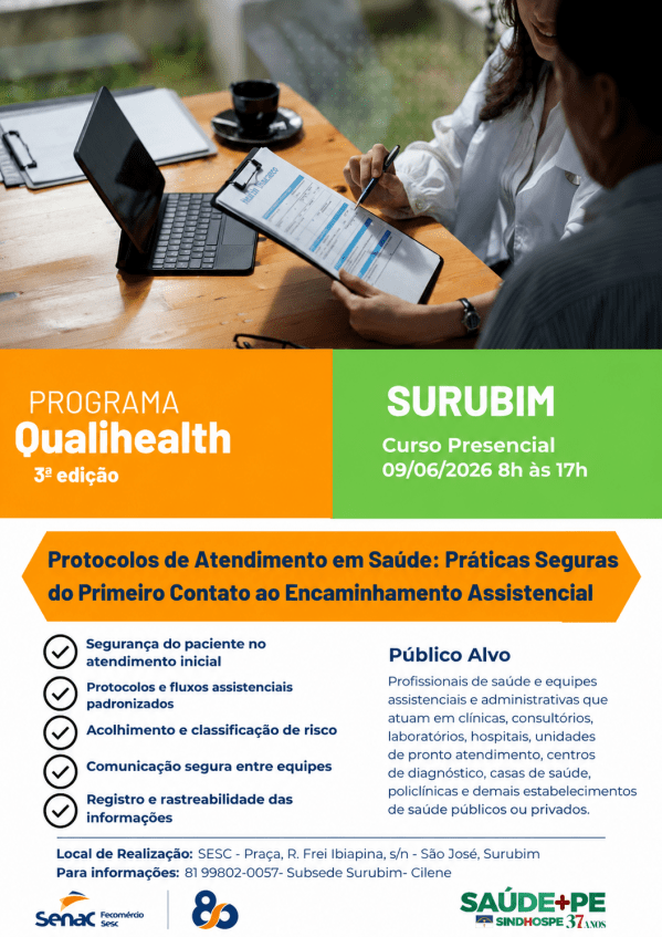 Imagem do evento Surubim - Protocolos de Atendimento em Saúde - Práticas Seguras do Primeiro Contato ao Encaminhament