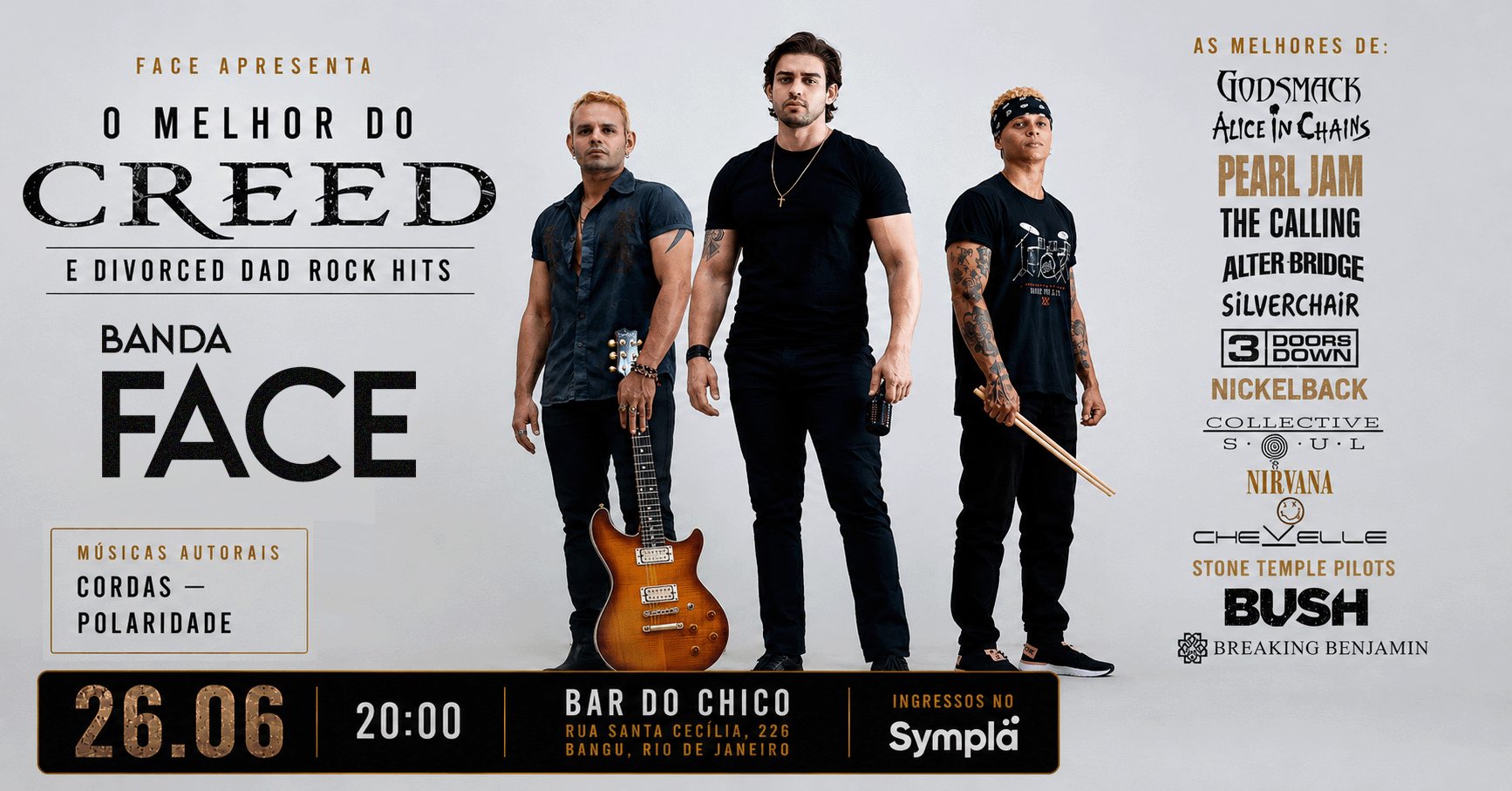 Banda Face no Bar do Chico Creed + Divorced Dad Rock Hits - Rio de Janeiro, RJ
