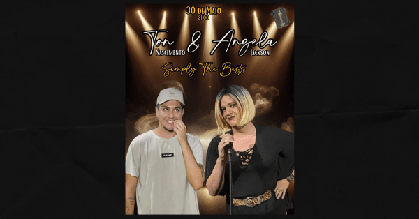 Imagem do evento Ton Nascimento & Angela Jackson - INGRESSOS GRATUITOS - Sábado 30 de Maio às 21:00 - Joker Comedy VV