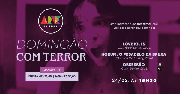 Imagem do evento DOMINGÃO COM TERROR | Arte Pajuçara