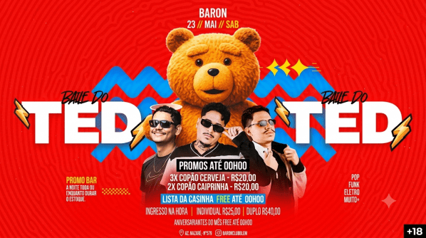 Imagem do evento BAILE DO TED - BARON CLUB