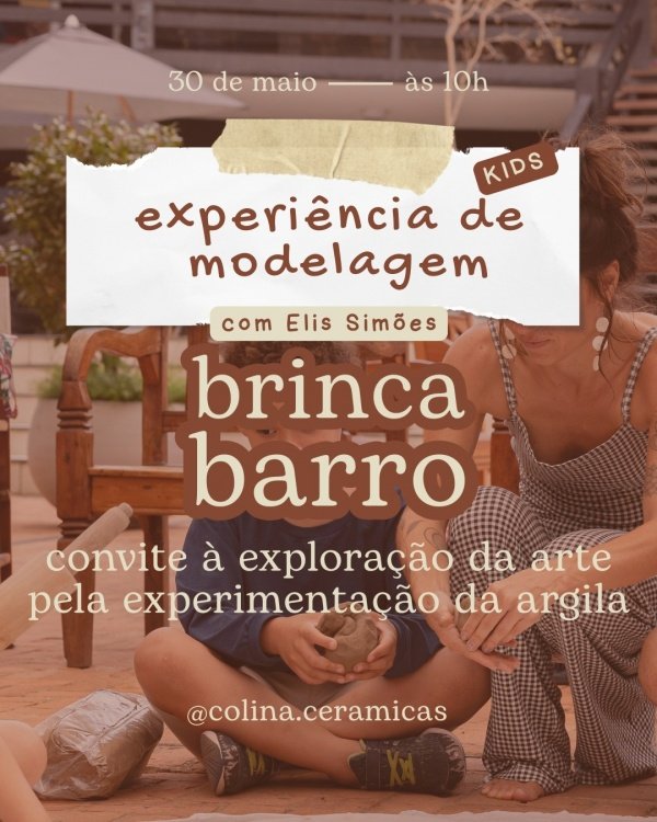Imagem do evento Oficina infantil "Brinca barro"