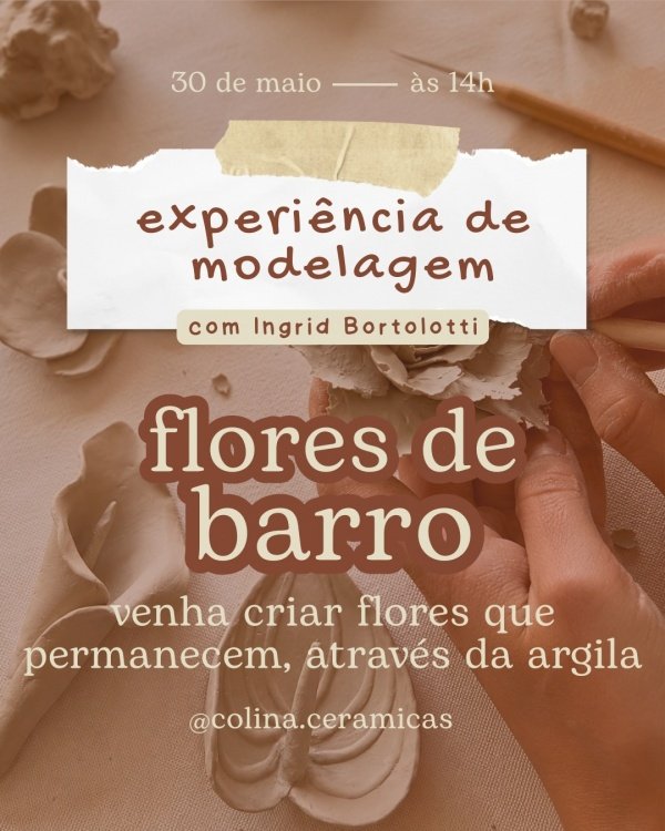 Imagem do evento Oficina "Flores de Barro"