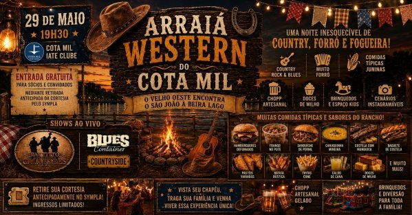 Imagem do evento ARRAIÁ WESTERN DO COTA MIL