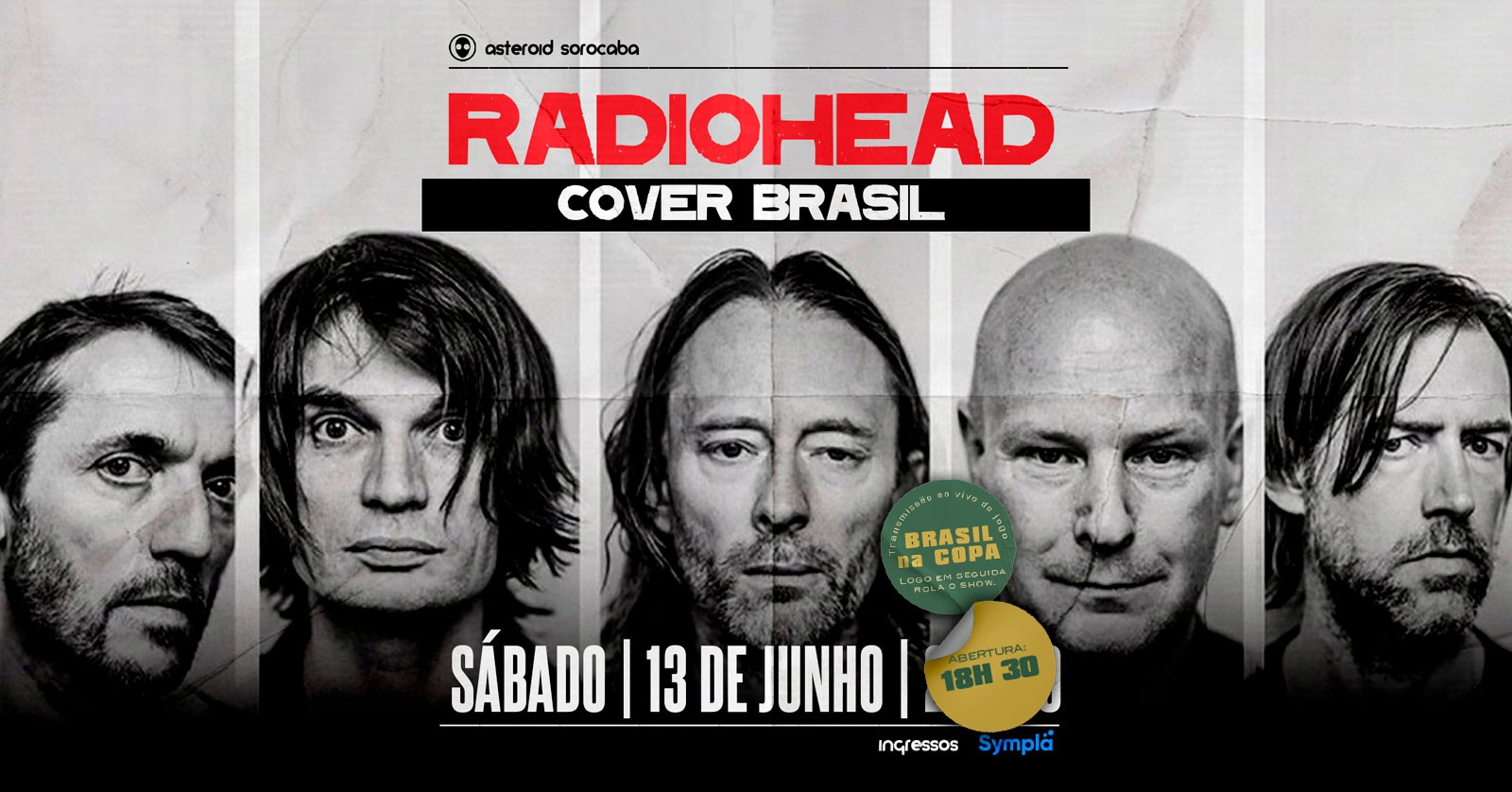show] 18h30: Radiohead Cover Brasil + transmissão do Jogo do