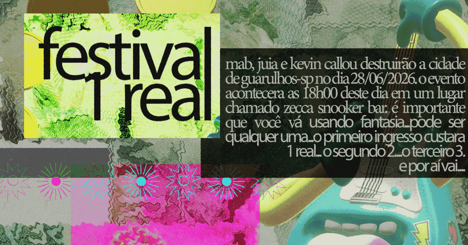 FESTIVAL 1 REAL - JUIA JUIA + MAB HORSE + KEVIN CALLOU - Guarulhos, SP