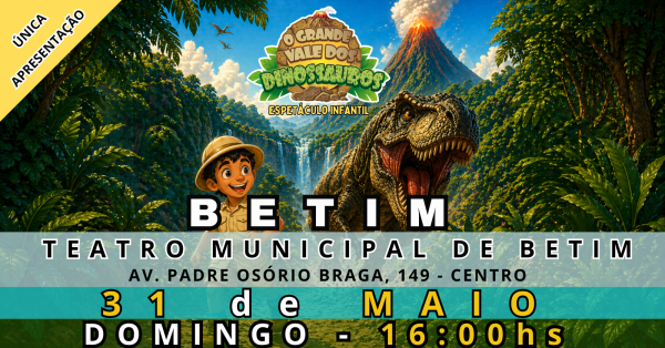 Imagem do evento O GRANDE VALE DOS DINOSSAUROS!