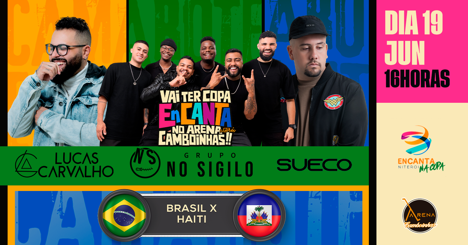 EnCANTA NITEROI na  COPA - Dia 19 de junho de 2026 - Niterói, RJ