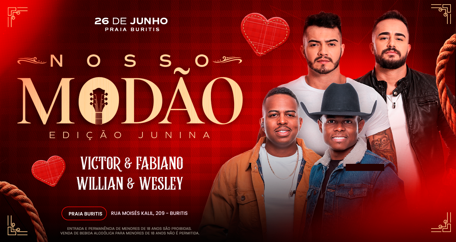 Nosso Modão Junino com William e Wesley - 26/06 - Belo Horizonte, MG