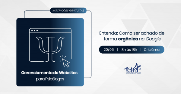 Imagem do evento Gerenciamento de Websites para Psicólogos - Entenda: Como ser achado de forma orgânica no Google