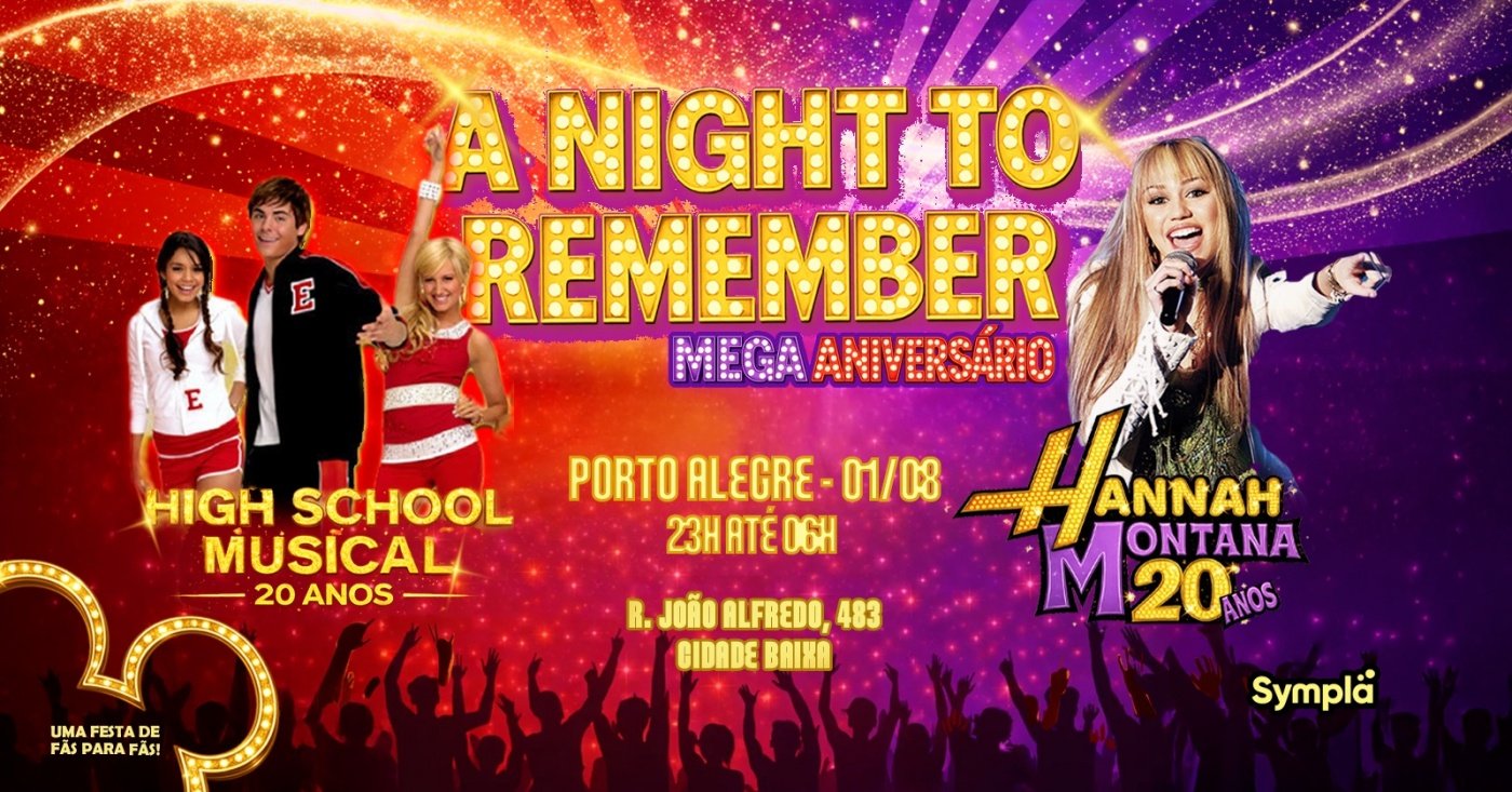A Night To Remember - Mega Aniversário 20 Anos HSM e Hannah - Edição PORTO ALEGRE na Nuvem