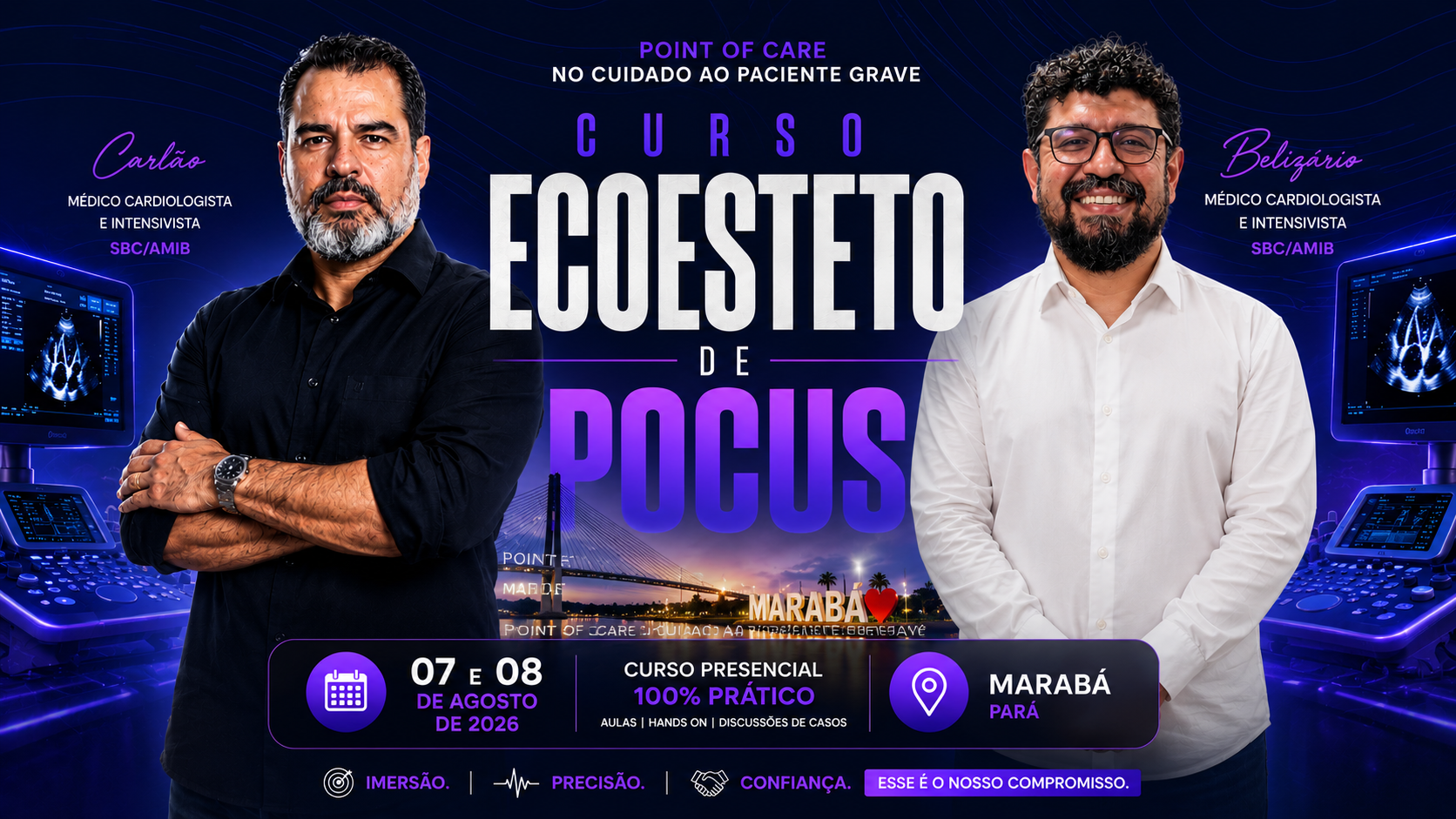 Curso de ultrassonografia point of care no paciente grave ECOESTETO (emergência e UTI)