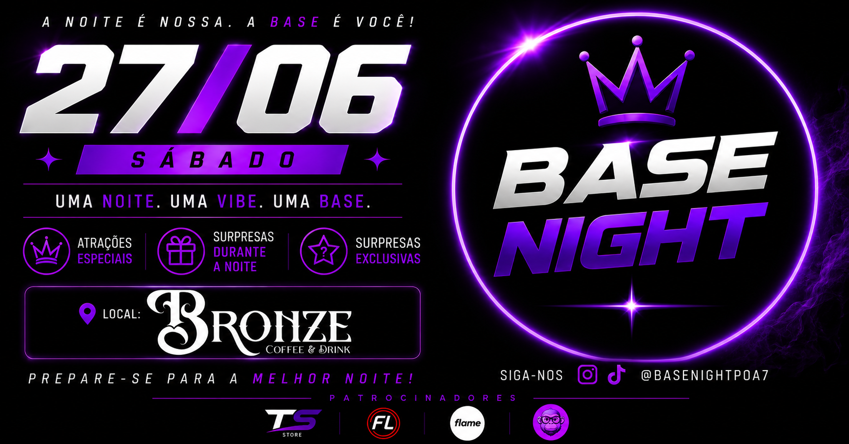 Base Night Porto Alegre Primeira Edição! - Porto Alegre, RS