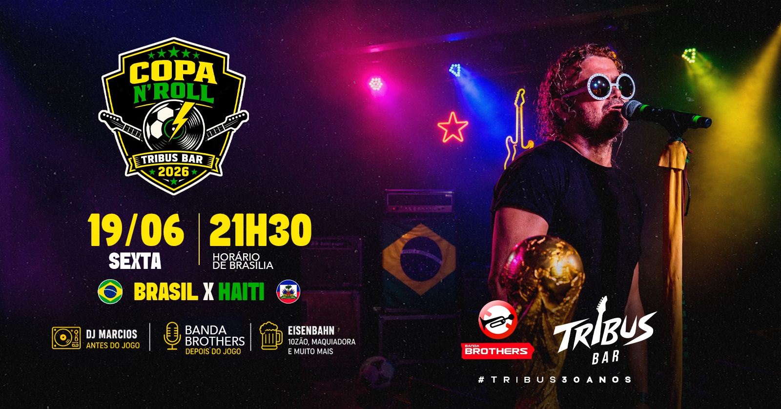 Copa N Roll - Brasil x Haiti + Show Banda Brothers - Balneário Camboriú, SC