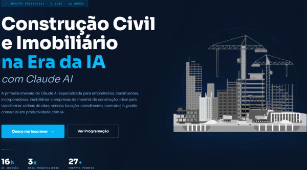 Imagem do evento Imersão de Claude para o setor de Construção Civil e Imobiliário na Era de IA