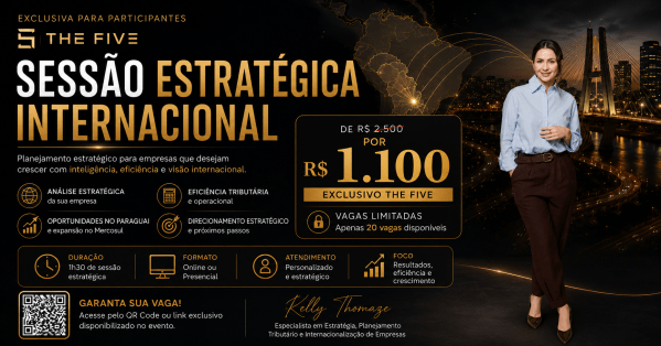 Imagem do evento Sessão Estratégica Internacional Exclusiva para participantes do THE FIVE