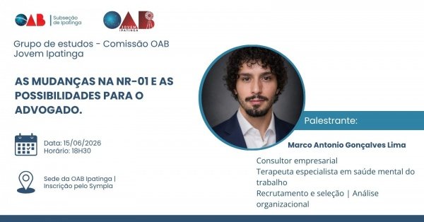 Imagem do evento As mudanças na NR-01 e as possibilidades para o advogado.