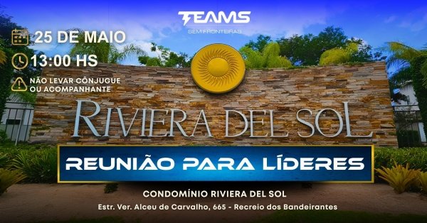 Imagem do evento REUNIÃO SOMENTE PARA LÍDERES - RJ