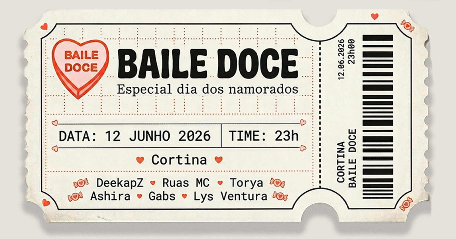 BAILE DOCE | 12.06 | ESPECIAL DIA DOS NAMORADOS | CORTINA - São Paulo, SP