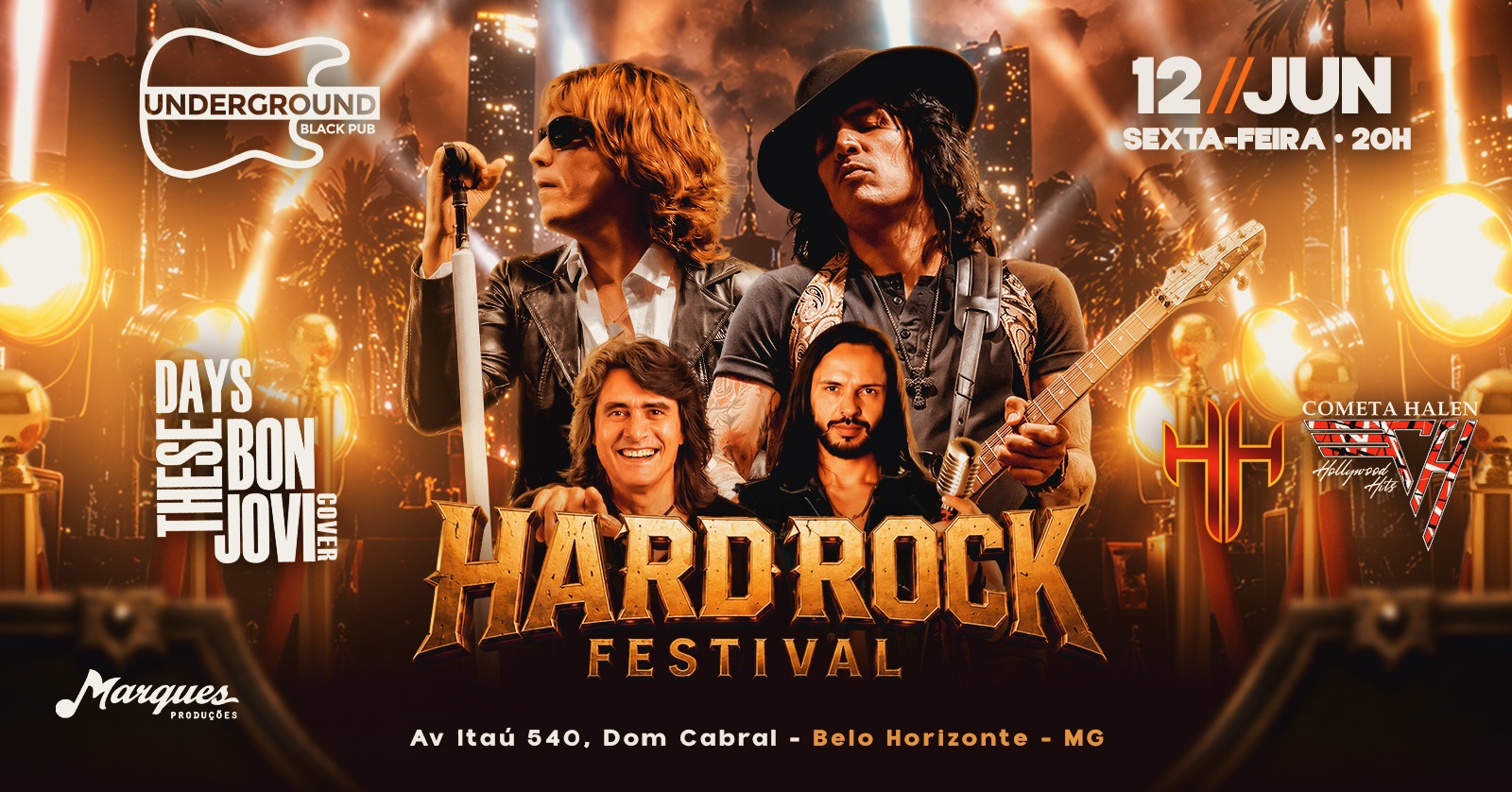 12/06 - HARD ROCK FESTIVAL com THESE DAYS, HH e COMETA HALEN - Belo Horizonte, MG