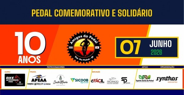 Imagem do evento 10 Anos de Amigos do Pedal - Pedal Comemorativo e Solidário
