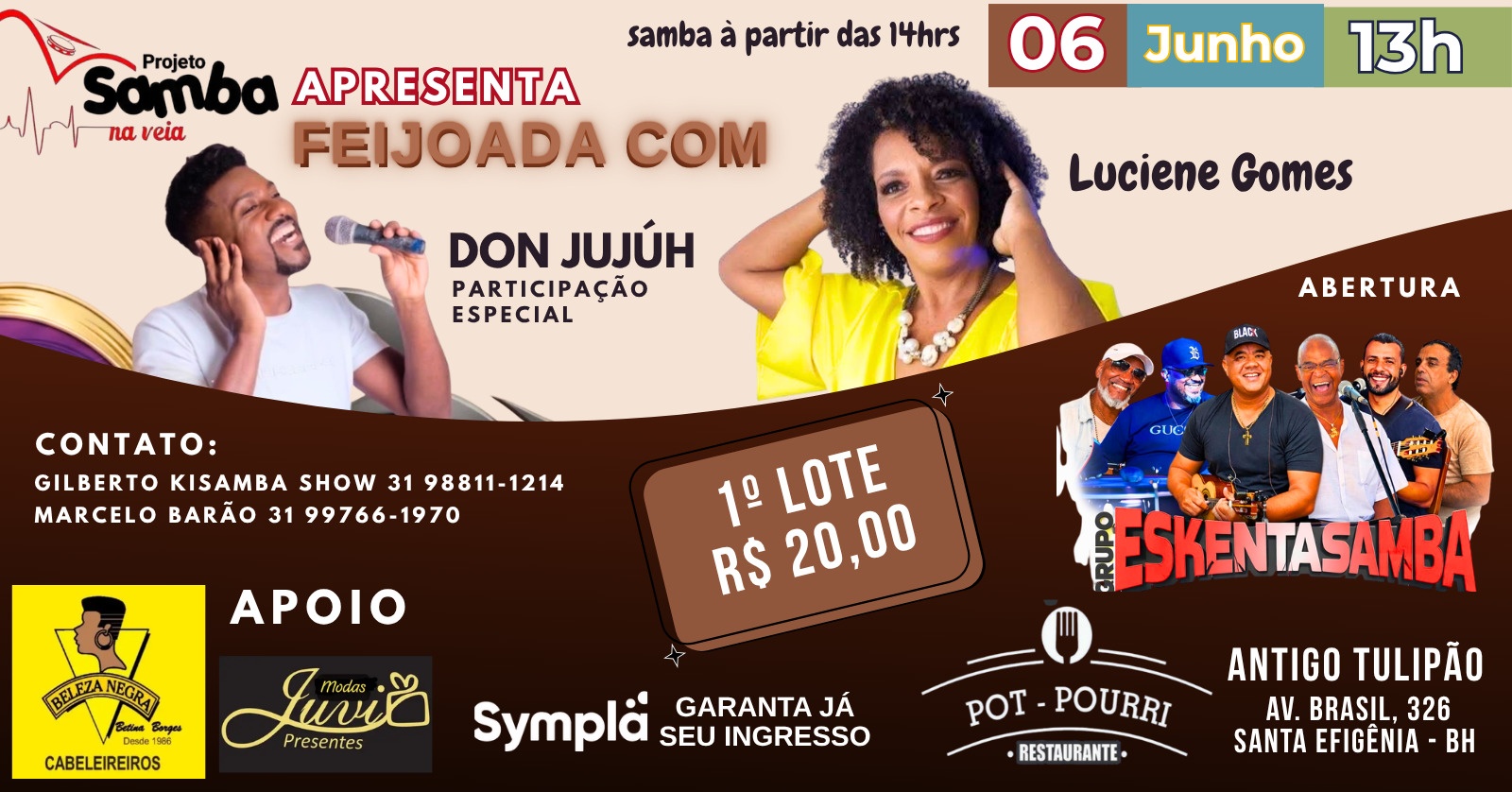 FEIJOADA COM LUCIENE GOMES - Belo Horizonte, MG