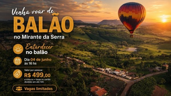 Imagem do evento VOE DE BALÃO NO MIRANTE DA SERRA