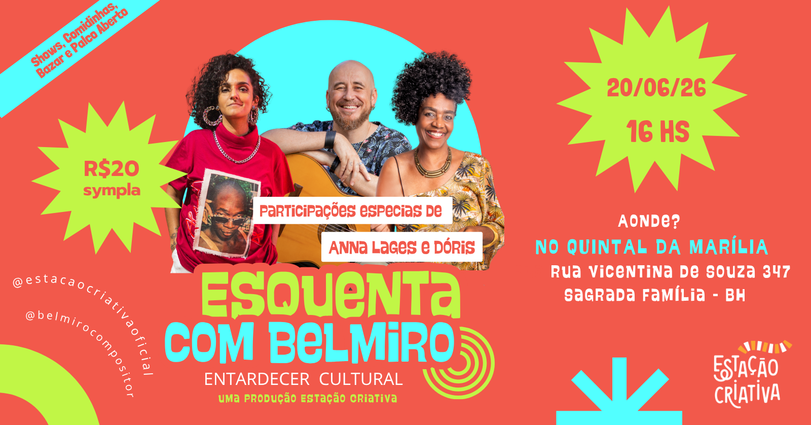 Esquenta com Belmiro: Entardecer Cultural - 2º edição - Belo Horizonte, MG