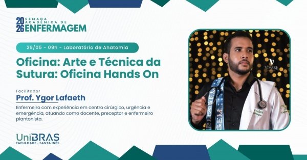 Imagem do evento Oficina: Arte e Técnica da Sutura: Oficina Hands On - Semana Acadêmica de Enfermagem - UniBRAS