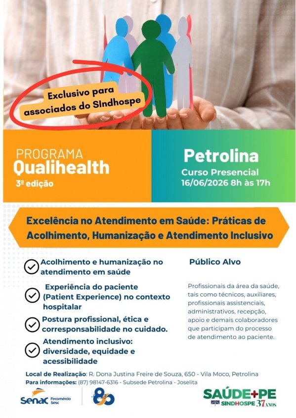 Imagem do evento Petrolina - Excelência no Atendimento em Saúde: Praticas de Acolhimento, HUmanização e Atend