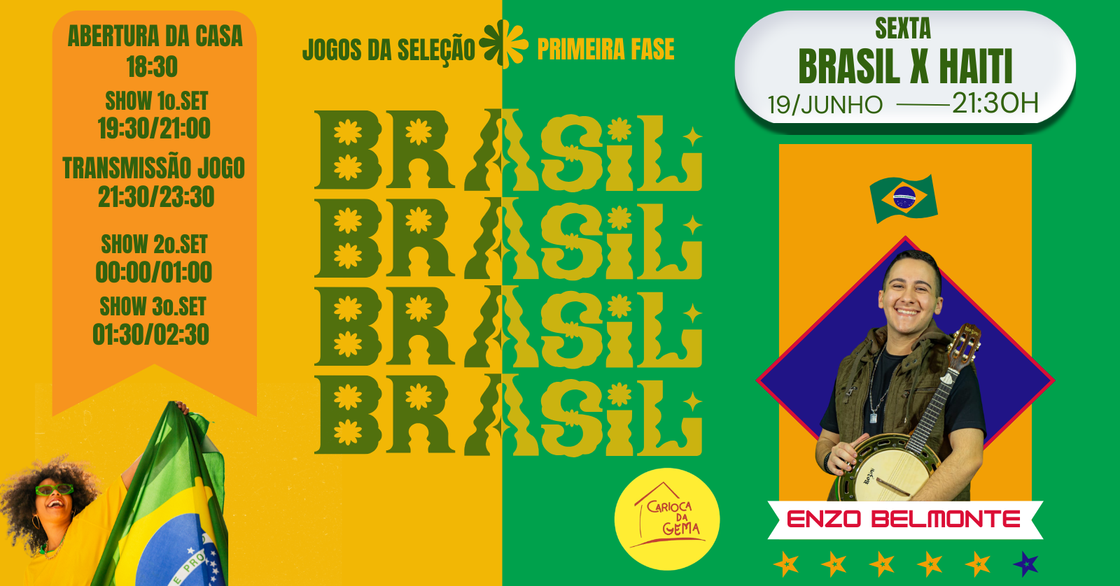 Jogo Brasil com Enzo Belmonte - Rio de Janeiro, RJ