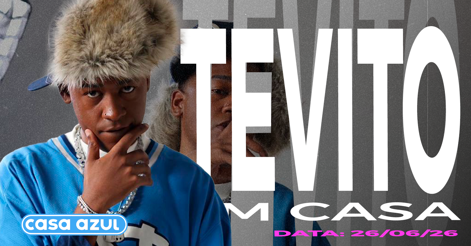 TEVITO EM CASA - 26/06/2026 no @casaazulpoa - Porto Alegre, RS