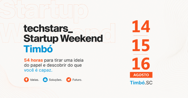Imagem do evento Techstars Startup Weekend Timbó 2026