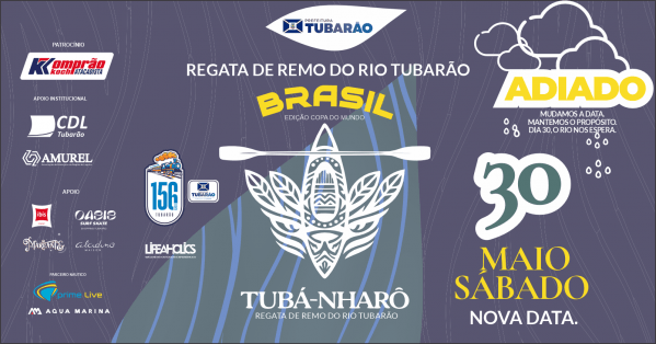 Imagem do evento TUBÁ-NHARÔ - Regata de Remadores - Rio Tubarão - Aniversário de Tubarão 156 - NOVA DATA 30/05