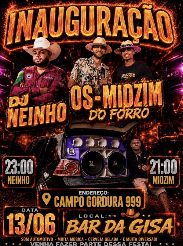 Imagem do evento Inauguração Bar da Gisa