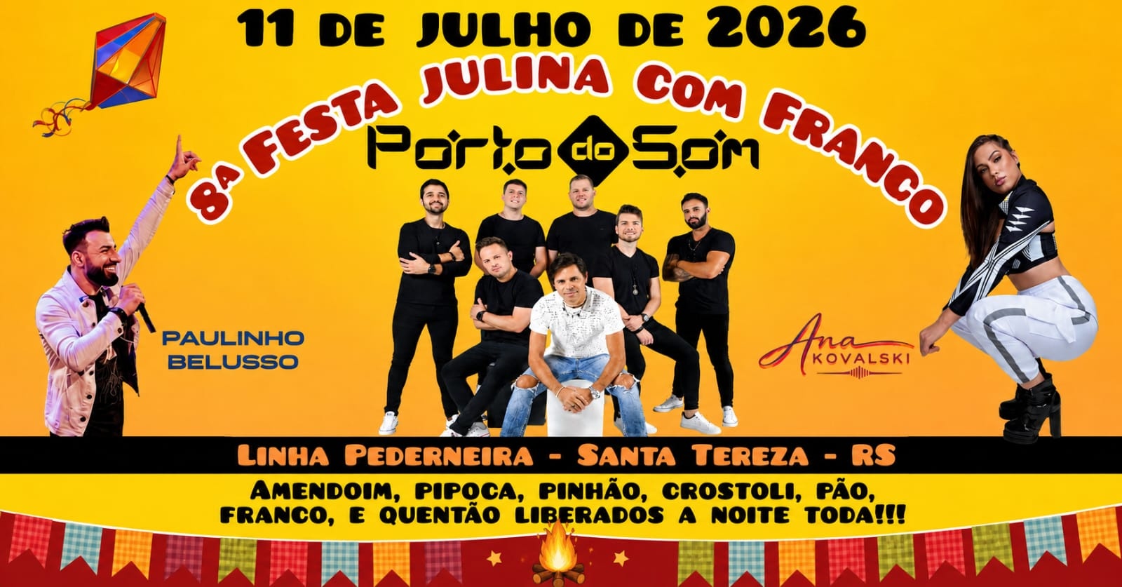 8ª Festa Julina Com Frango - Santa Tereza, RS