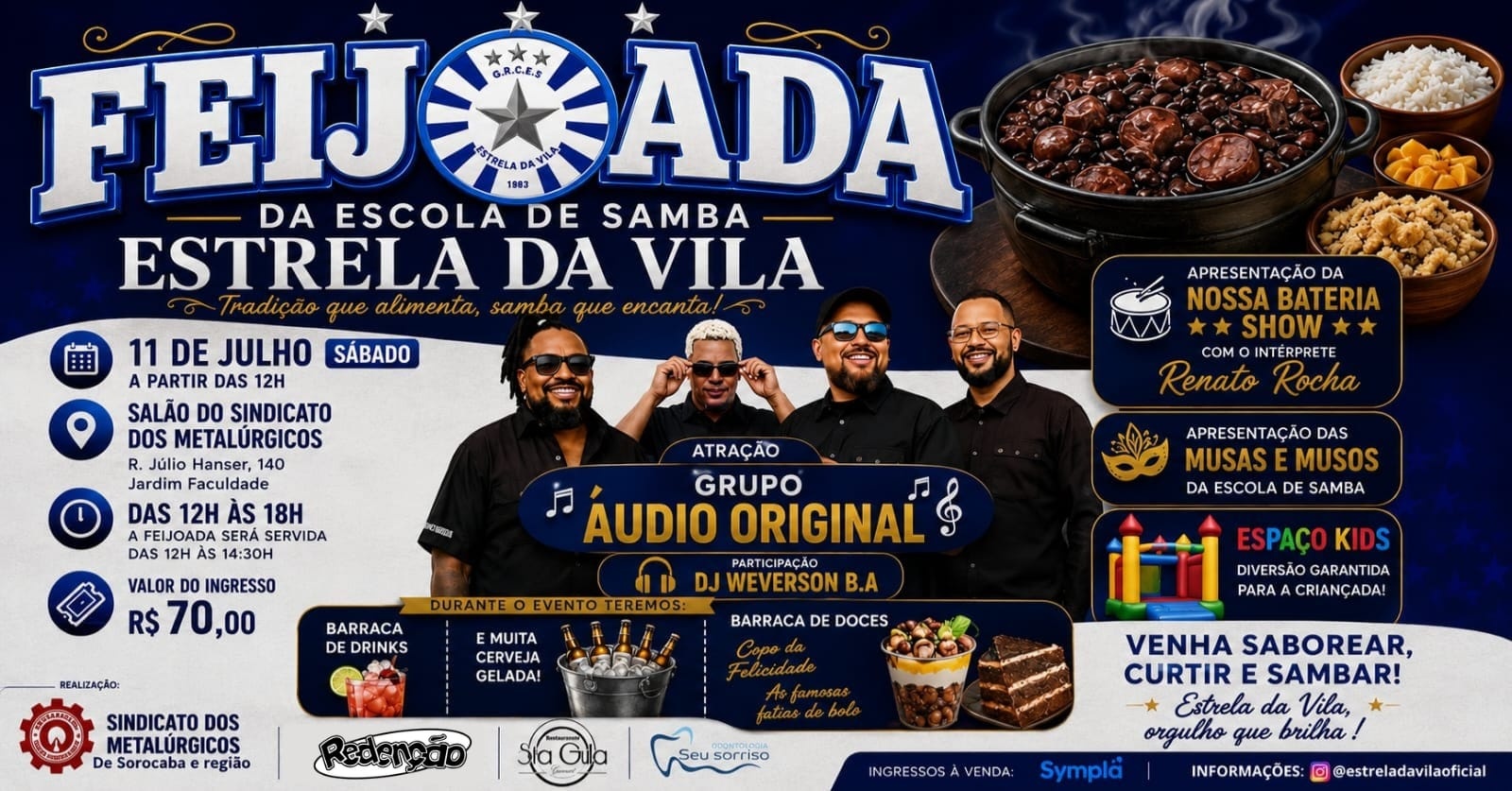FEIJOADA DA ESCOLA DE SAMBA ESTRELA DA VILA - Sorocaba, SP