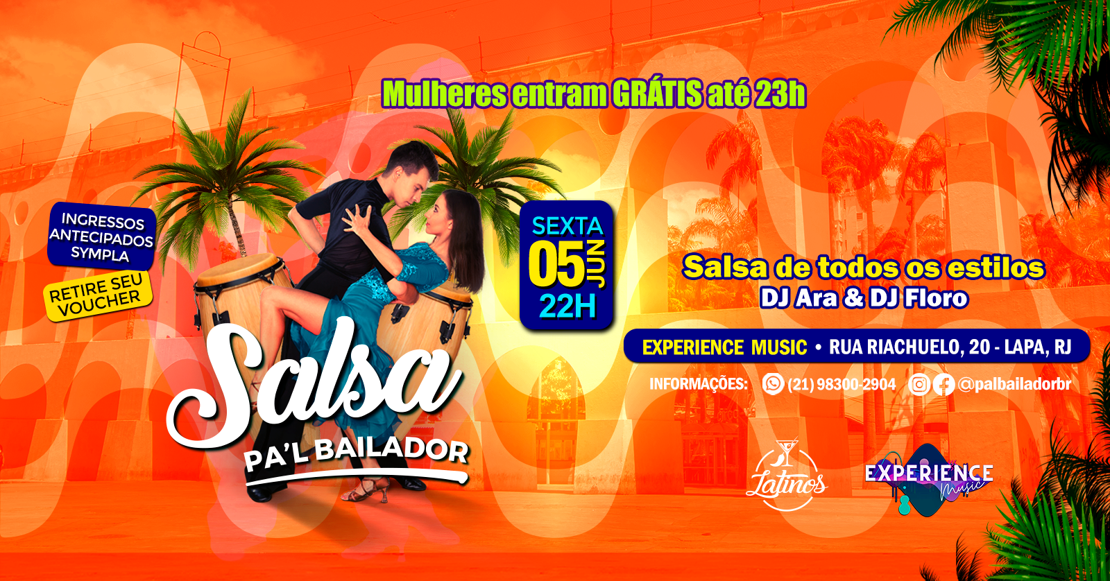 SALSA! PAL BAILADOR | Sexta 05 junho | LAPA | Experience Music - Rio de Janeiro, RJ