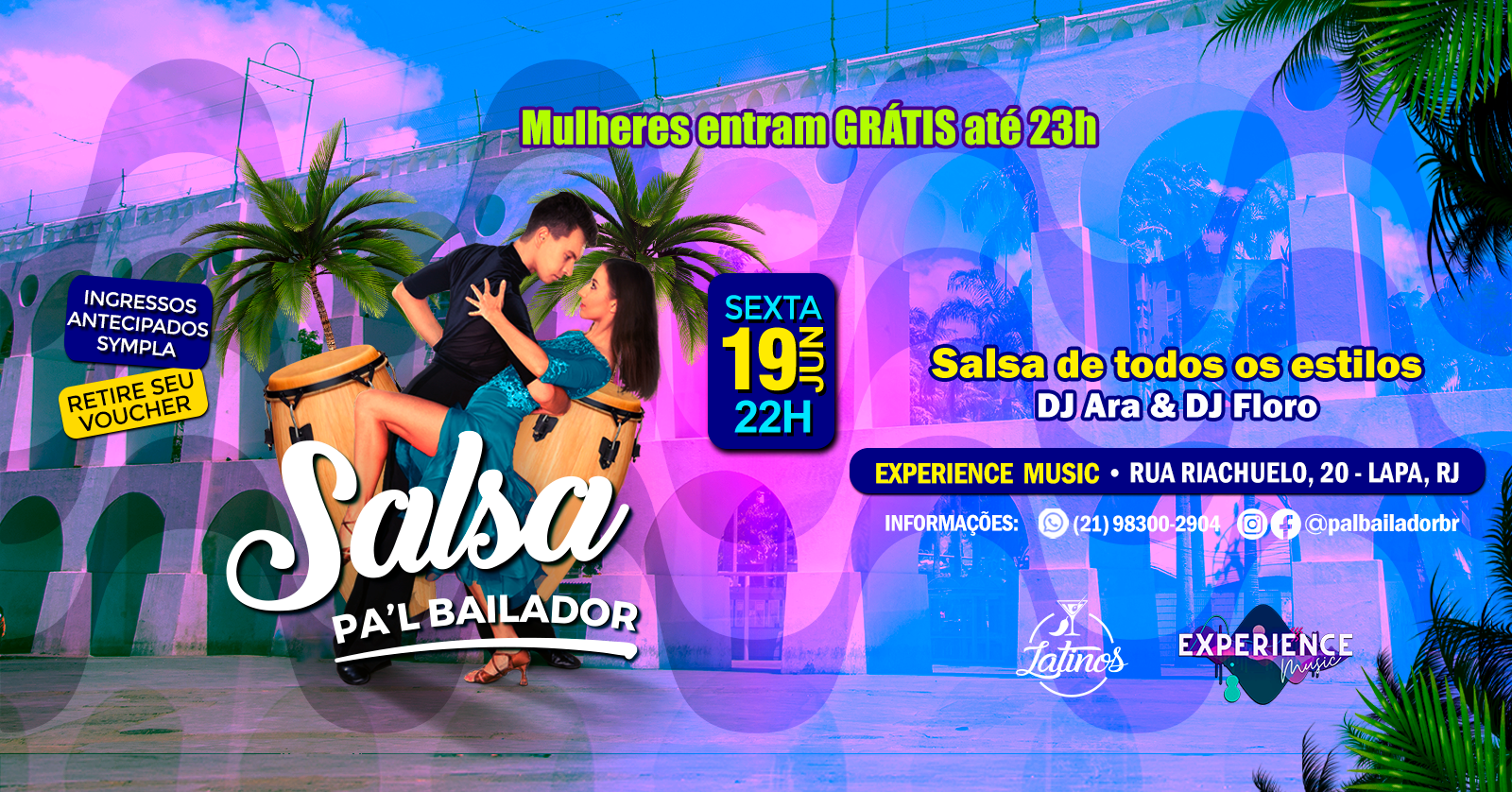 SALSA! PAL BAILADOR | Sexta 19 junho | LAPA | Experience Music - Rio de Janeiro, RJ